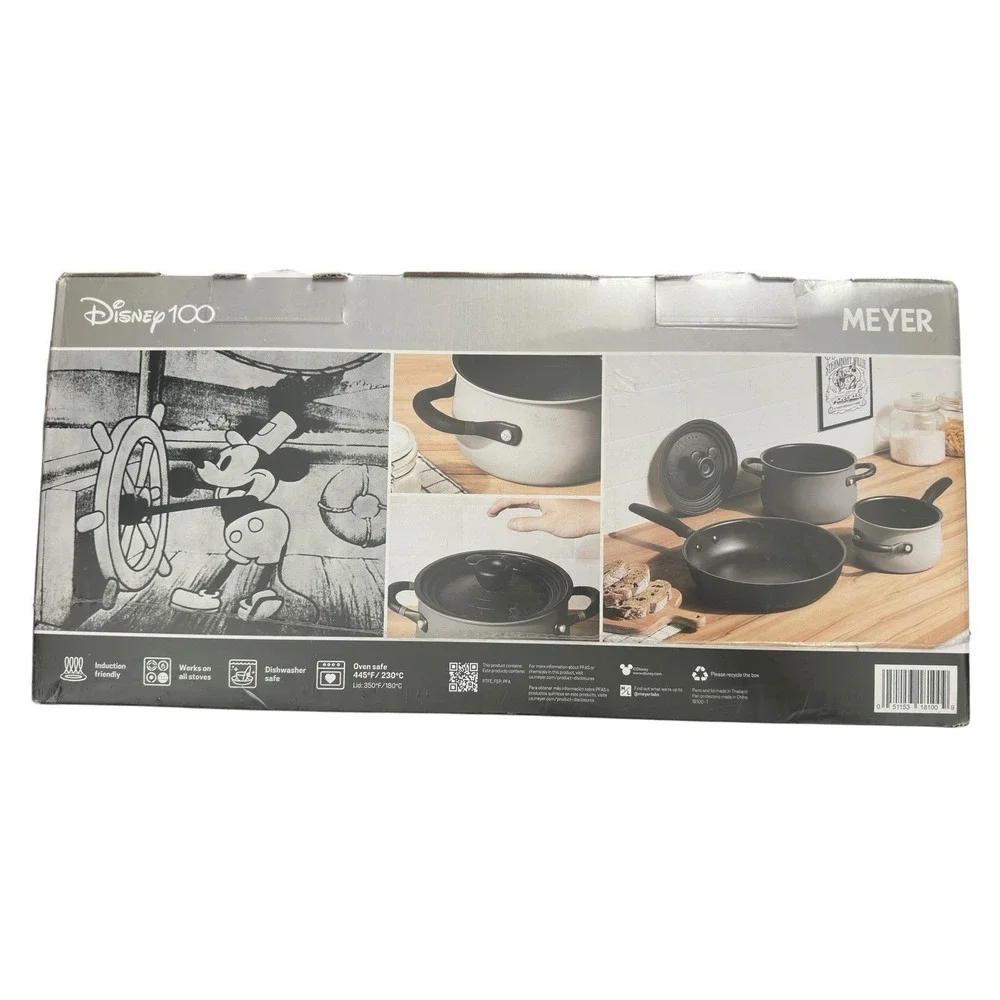 Disney 100 Meyer 4-Piece Limited Edition Nonstick Cookware Set Steamboat Willie